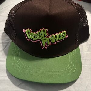 Black and Green Trucker Hat with Fresh Prince Logo